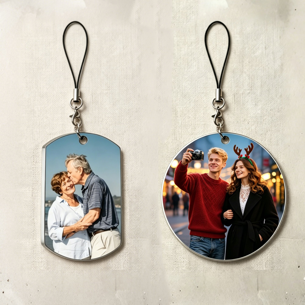 Health Wellness Gifts - Personalized Acrylic Customized Pendant Keychain Couple