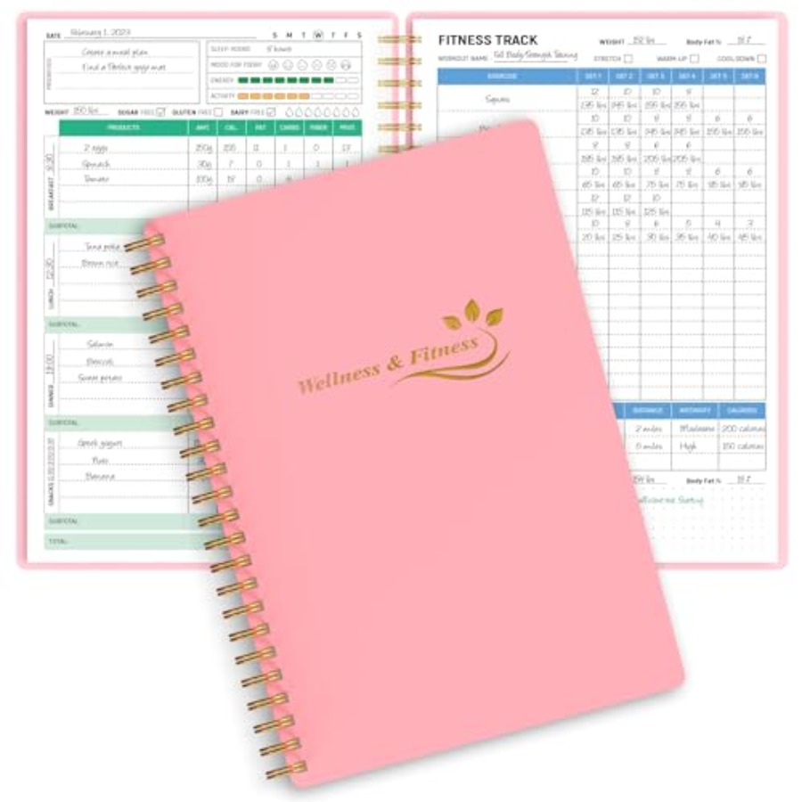 Health Wellness Training - Wellness Planner and Fitness Log -