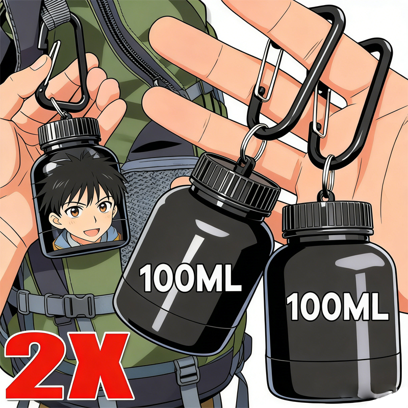 Health Wellness Gifts - Portable Protein Powder Bottle with Keychain