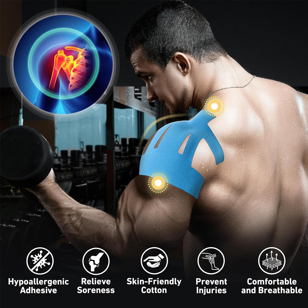 Sports Taping Precut - 10PCS Precut Kinesiology Tape for Shoulder