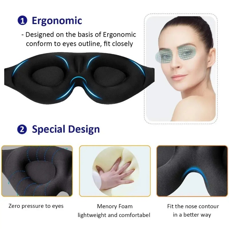 1pc 3D Contoured Sleep Mask Li - Sleep Eye Mask 3D 리뷰 및 가격