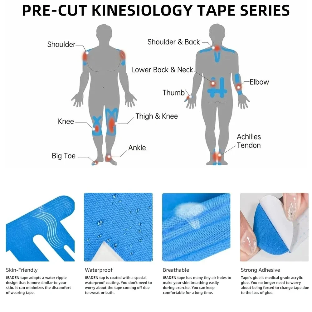 10PCS Precut Kinesiology Tape  - Sports Taping Precut 리뷰 및 가격