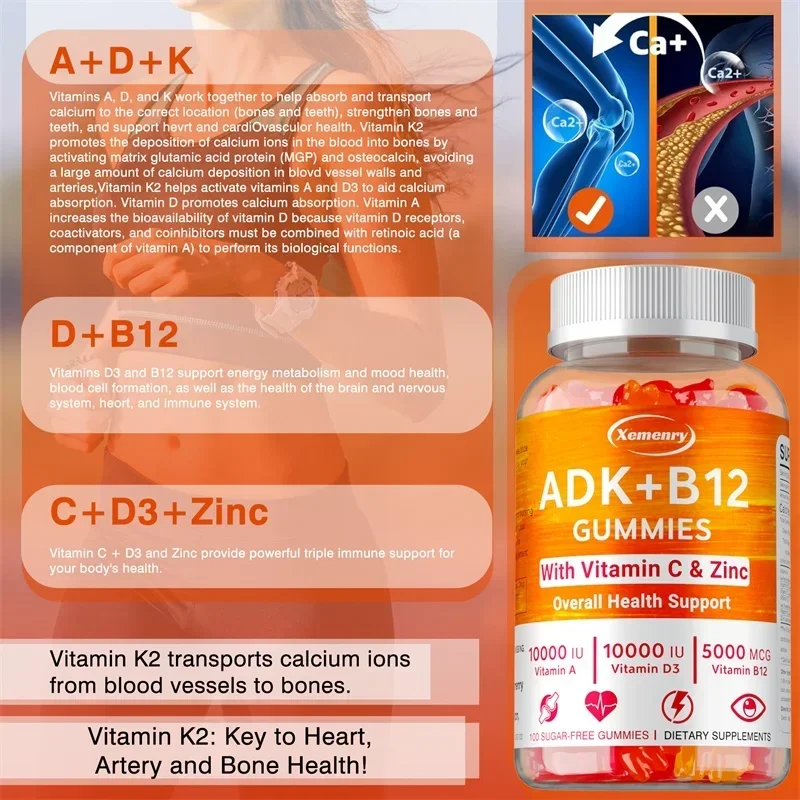 Vitamin D3 K2 + Vitamin B12 Gu - Health Wellness Gifts 리뷰 및 가격