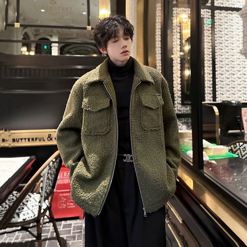 Wool Blend Jacket Man Green Me - Health Wellness Training 리뷰 및 가격