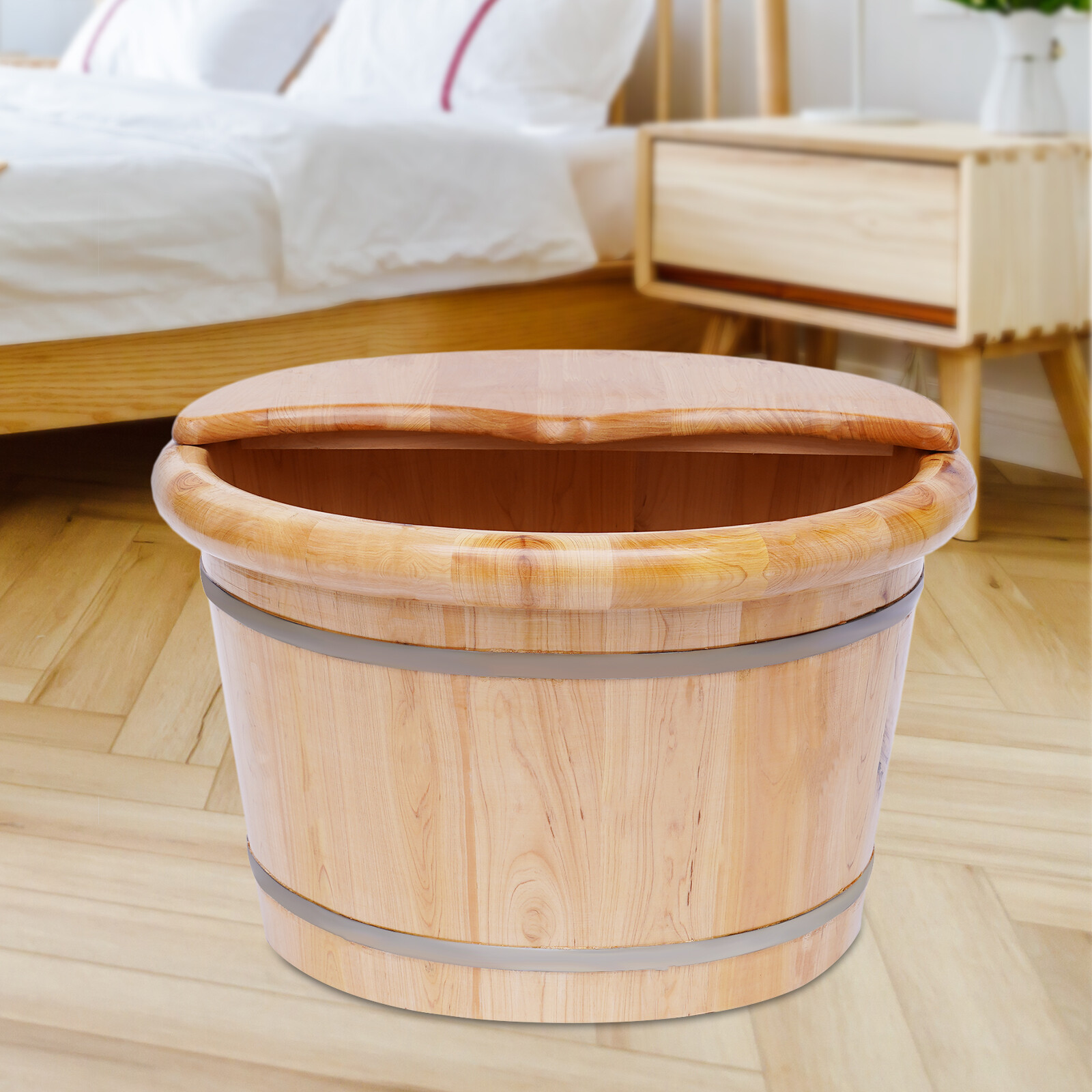 Cedar Wood Foot Bath Tub Leak- - Reflexology Foot Roller 리뷰 및 가격