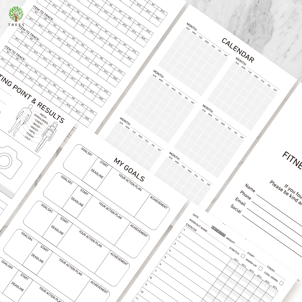 1Pc Fitness Plan Book Suitable - Health Wellness Training 리뷰 및 가격