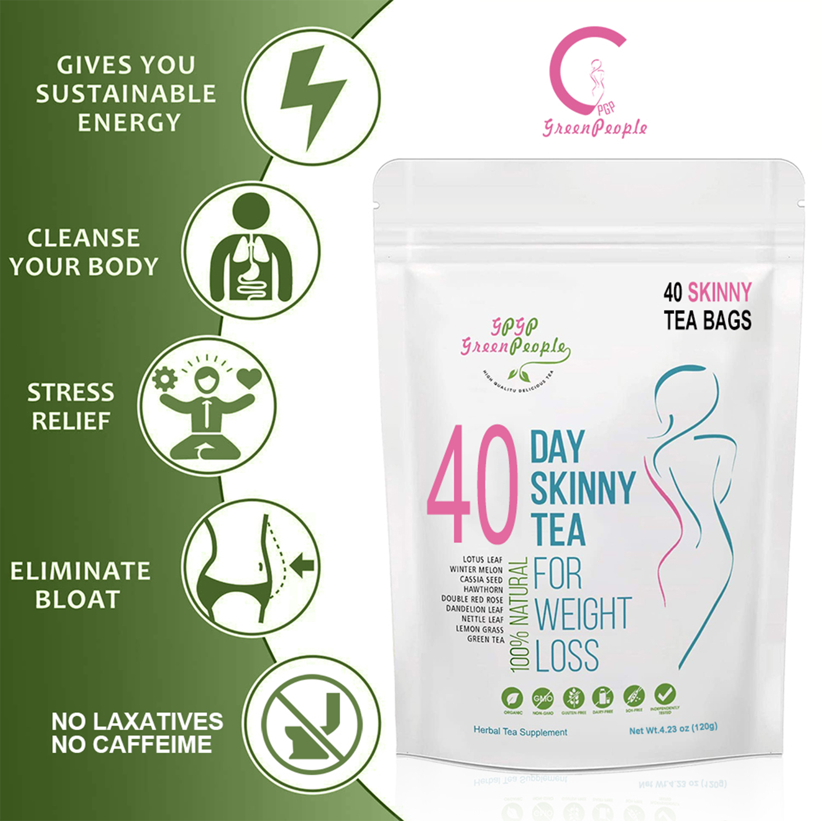 Natural 40 Days Herbal Skinny  - Health Wellness Gifts 리뷰 및 가격